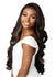 Black woman with long, wavy hair wearing sensationnel bare lace unit 8 wig